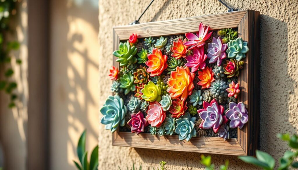 DIY succulent wall garden