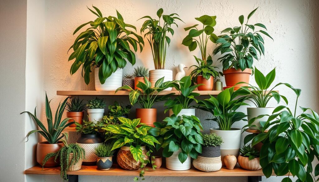 home aesthetics on plant shelves