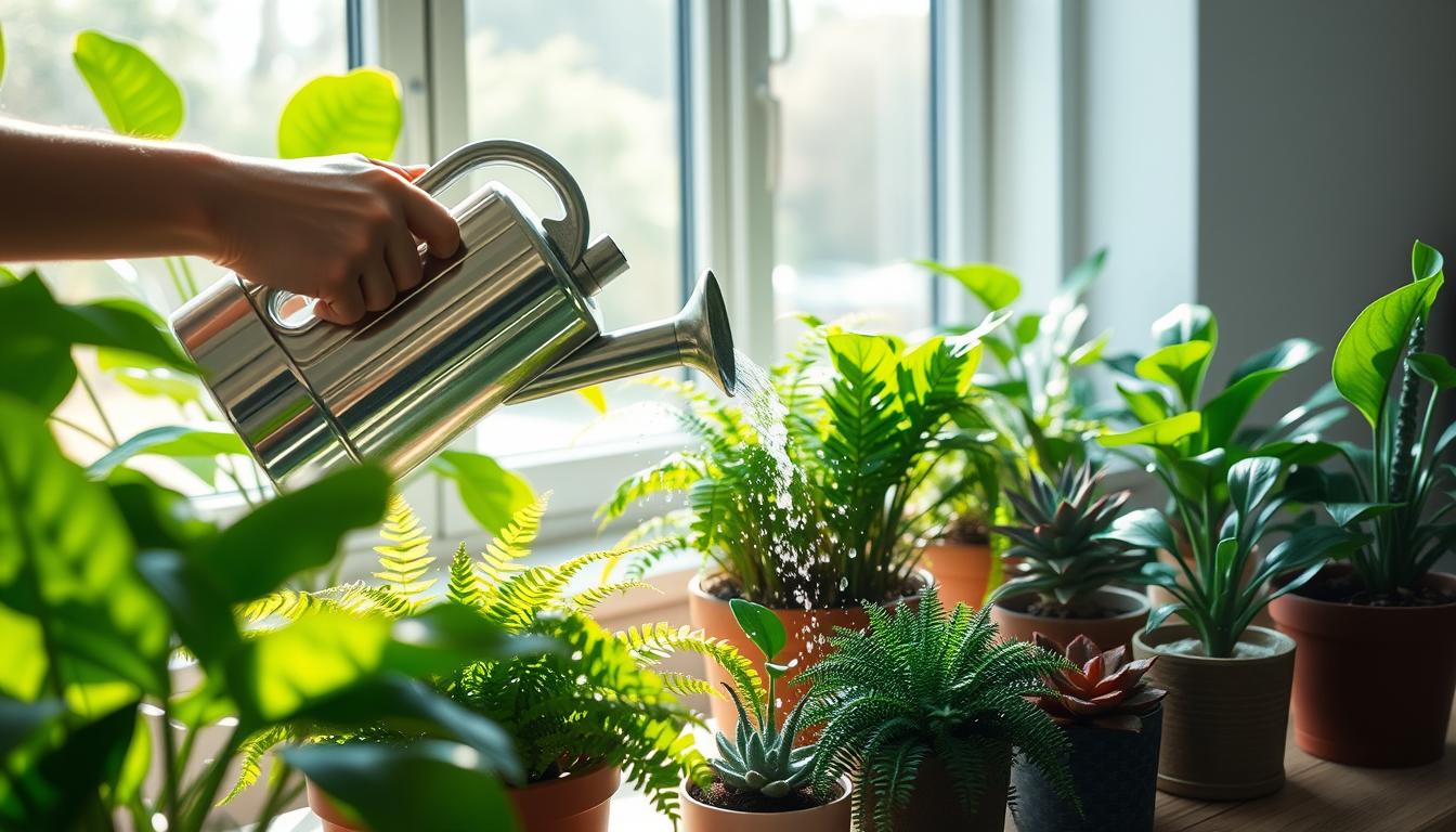 indoor plant watering