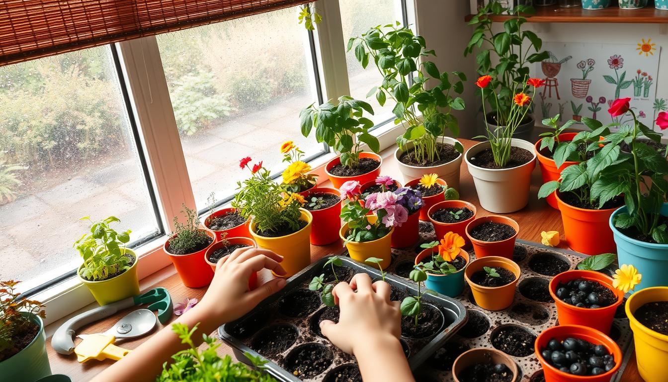 kids indoor gardening