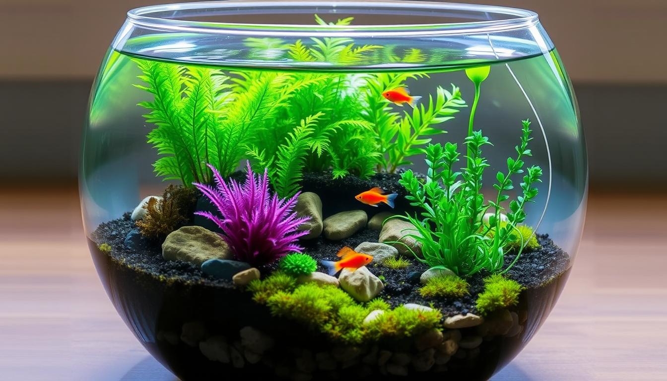 planted fish bowl